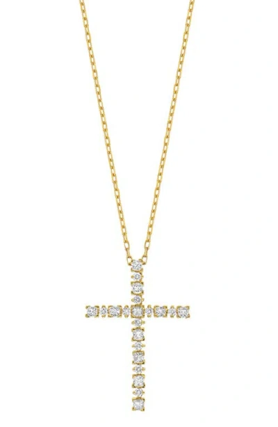 Bony Levy Aviva Diamond Cross Pendant Necklace In 18k Yellow Gold/diamond