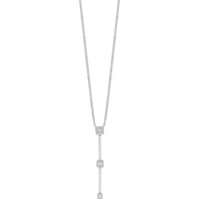Bony Levy Aviva Drop Diamond Pendant Y-necklace In Metallic