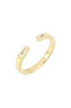 Bony Levy Baguette Diamond Open Ring In Gold