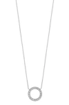 Bony Levy Florentine Circle Pendant Necklace In 18k White Gold