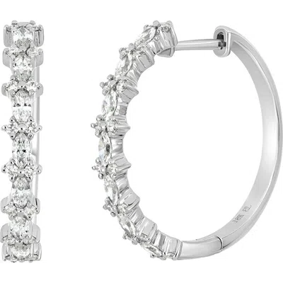 Bony Levy Bardot Diamond Hoop Earrings In Metallic