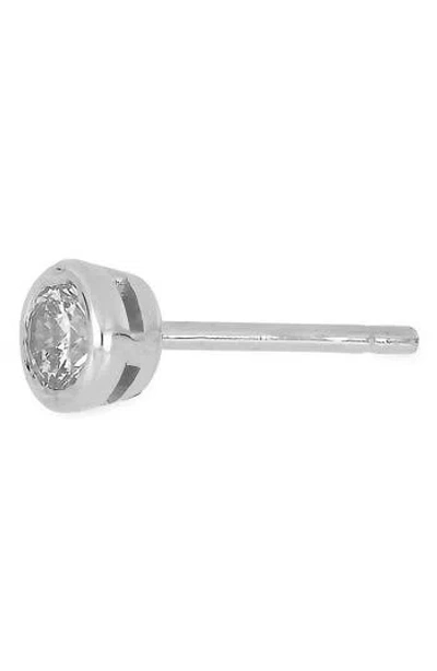 Bony Levy Bezel Diamond Single Stud Earring In 14k White Gold