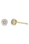 Bony Levy Bezel Diamond Stud Earrings In Gold