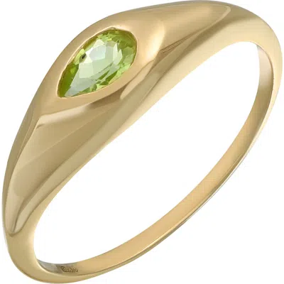 Bony Levy Bezel Stone Ring In 14k Yellow Gold - Peridot