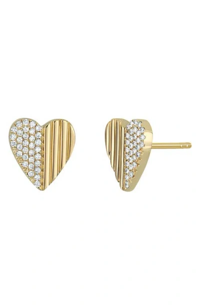 Bony Levy Bl Icon Diamond Heart Earrings In Gold