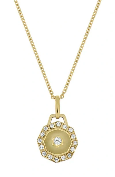 Bony Levy Bl Icon Diamond Octagonal Pendant Necklace In Gold