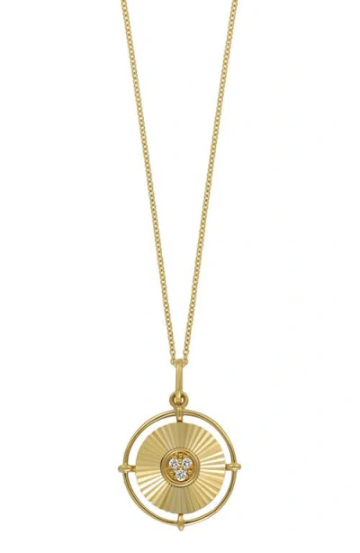 Bony Levy Bl Icon Diamond Round Pendant Necklace In 18k Yellow Gold