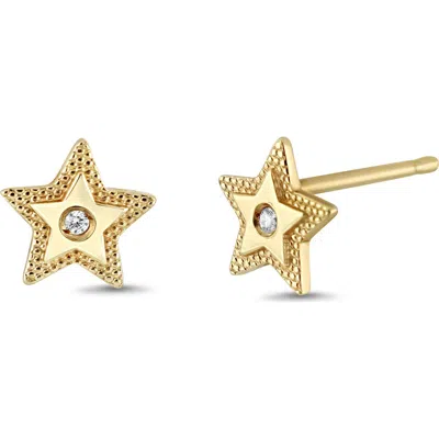 Bony Levy Bl Icon Diamond Stud Earrings In 18k Yellow Gold/ Diamond