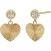 Bony Levy Bl Icon Heart Drop Earrings In 18k Yellow Gold