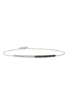 Bony Levy Black & White Diamond Bracelet In Metallic