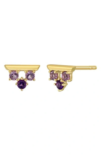 Bony Levy Blc 14k Gold Amethyst Stud Earrings