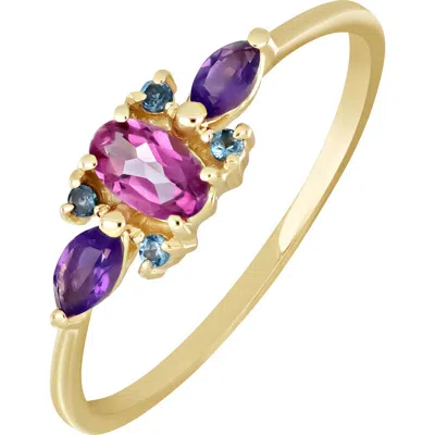 Bony Levy Blc 14k Gold Topaz & Amethyst Ring