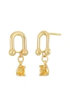 Bony Levy Blc Citrine 14k Gold Drop Earrings In Multi