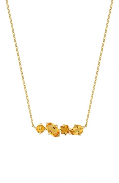 Bony Levy Blc Citrine Pendant Necklace In Gold