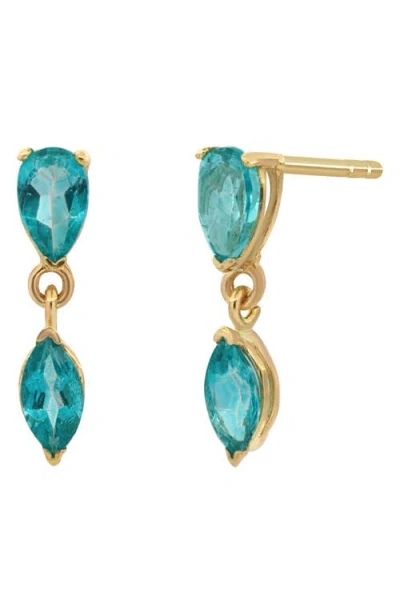 Bony Levy Blc Paraiba Topaz Drop Earrings In 14k Yellow Gold
