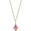 Bony Levy Blc Pendant Necklace In 14k Yellow Gold Pink Topaz