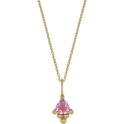Bony Levy Blc Pendant Necklace In 14k Yellow Gold Pink Topaz
