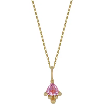 Bony Levy Blc Pendant Necklace In 14k Yellow Gold Pink Topaz