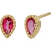 Bony Levy Color 14k Gold Pear Cut Stud Earrings In 14k Yellow Gold - Pito