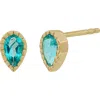 Bony Levy Blc Topaz Stud Earrings In 14k Yellow Gold - Prto