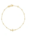 Bony Levy Blg 14k Gold In-line Cross Chain Bracelet In 14k Yellow Gold