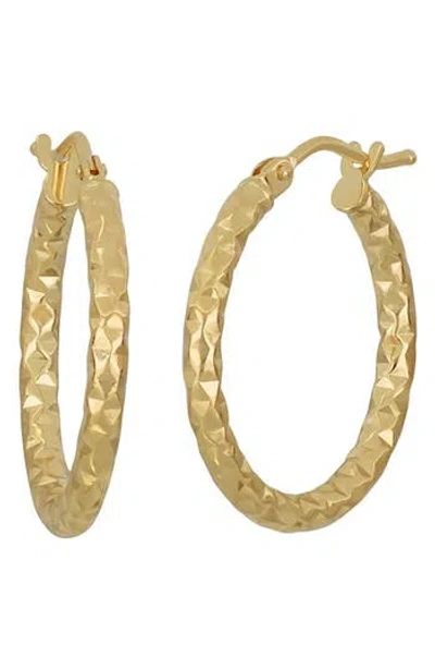 BONY LEVY BONY LEVY BLG 14K GOLD TEXTURED HOOP EARRINGS