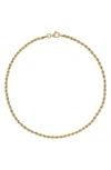 Bony Levy Blg 14k Gold Twist Chain Anklet In 14k Yellow Gold