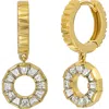Bony Levy Circle Of Life Diamond Huggie Drop Earrings In 18k Yellow Gold