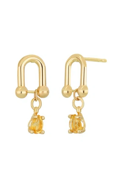 Bony Levy Citrine 14k Gold Drop Earrings In Multi