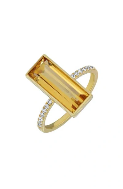 Bony Levy Citrine & Diamond Ring In 18k Yellow Gold