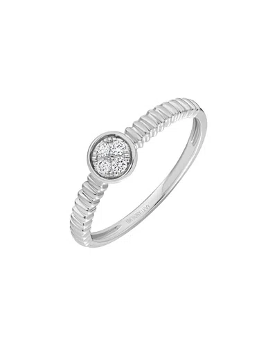 Bony Levy Cleo 18k 0.09 Ct. Tw. Diamond Stackable Ring In Metallic