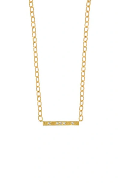 Bony Levy Cleo Diamond Bar Pendant Necklace In 18k Yellow Gold