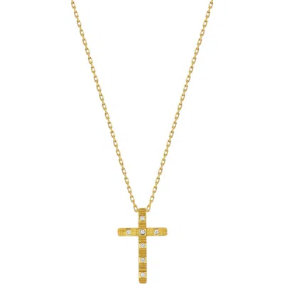 Bony Levy Cleo Diamond Cross Pendant Necklace In 18k Yellow Gold