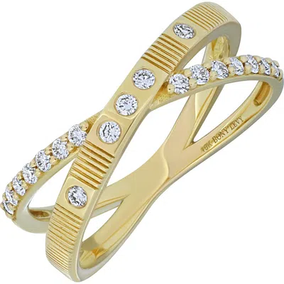 Bony Levy Cleo Diamond Crossover Ring In 18k Yellow Gold