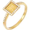 Bony Levy Cleo Diamond Halo Ring In 18k Yellow Gold