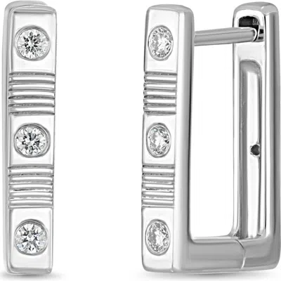 Bony Levy Cleo Diamond Hoop Earrings In Silver