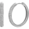 Bony Levy Cleo Diamond Hoop Earrings In 18k White Gold