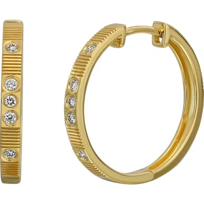 Bony Levy Cleo Diamond Hoop Earrings In 18k Yellow Gold