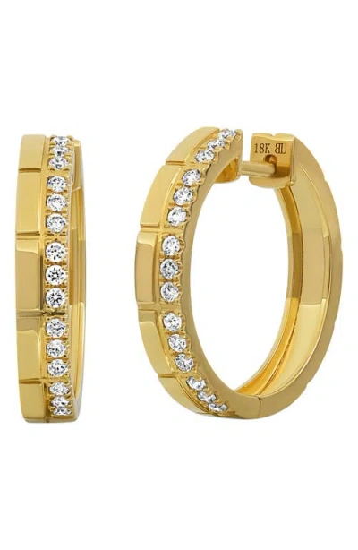 Bony Levy Cleo Diamond Hoop Earrings In 18k Yellow Gold