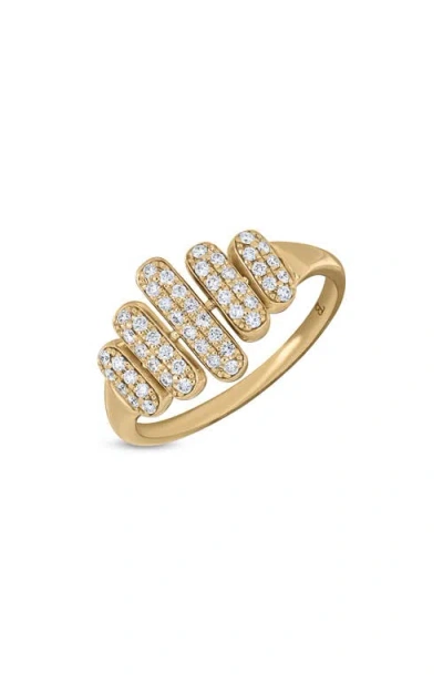 Bony Levy Cleo Florentine Statement Pavé Diamond Ring In Gold