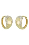 Bony Levy Cleo Pavé Diamond Hoop Earrings In Gold