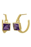 Bony Levy Color 14k Gold Amethyst Hoop Earrings In Gold