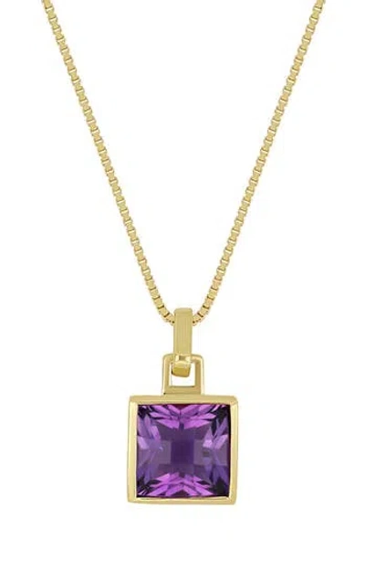 Bony Levy Color 14k Gold Amethyst Pendant Necklace In Purple