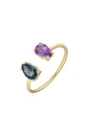 Bony Levy Color 14k Gold Mixed Stone Open Band Ring In 14k Yellow Gold