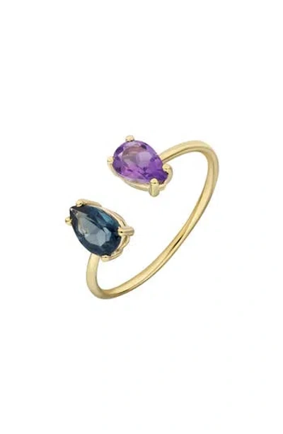 Bony Levy Color 14k Gold Mixed Stone Open Band Ring In 14k Yellow Gold