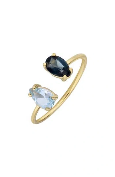 Bony Levy Color 14k Gold Mixed Stone Open Band Ring In 14k Yellow Gold Topaz