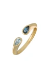 Bony Levy Color 14k Gold Open Ring In Multi