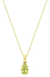 Bony Levy Color 14k Gold Oval Peridot Pendant Necklace In 14k Yellow Gold
