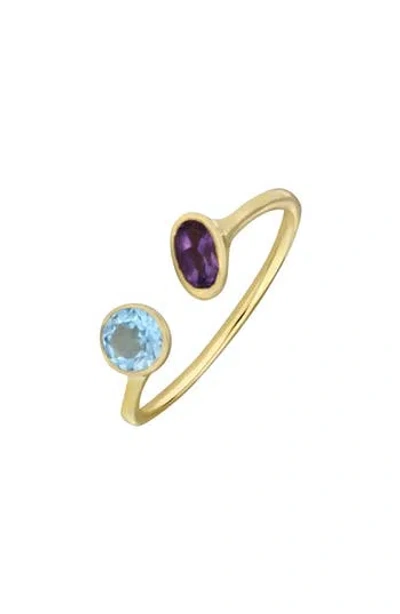 Bony Levy Color 14k Gold Oval Stone Open Band Ring In 14k Yellow Gold