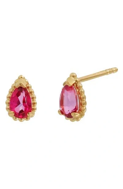 Bony Levy Color 14k Gold Pear Cut Stud Earrings In 14k Yellow Gold - Pito
